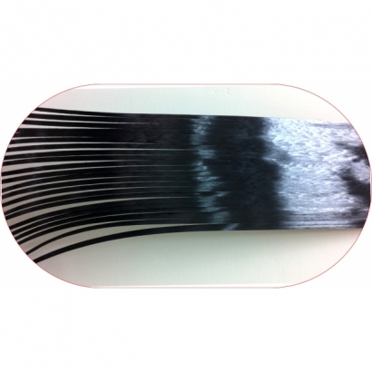 Plastic carbon fiber strip finished product